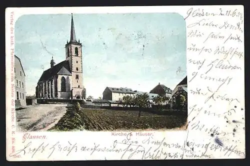 AK Clausen / Salmrohr, Kirche & Häuser