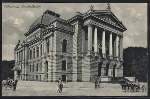 AK Oldenburg / O., Blick auf das Landestheater