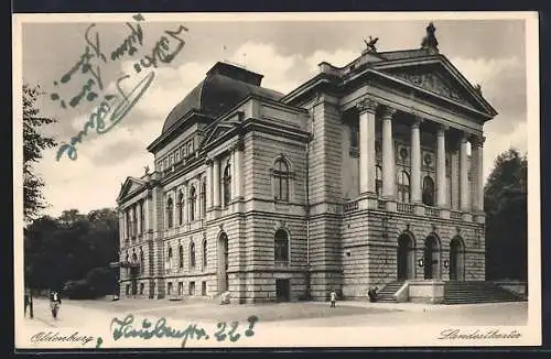 AK Oldenburg / O., Blick auf das Landestheater