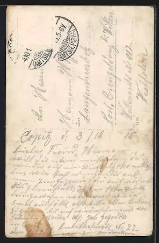 AK Landwehr-Soldat in Uniform mit Gewehr