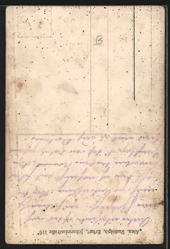 AK Soldat in Feldgrau Uniform mit Pickelhaube und Gewehr