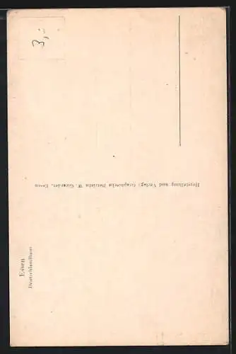 AK Essen / Ruhr, Deutschlandhaus mit Strassenpartie und Autos