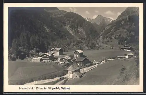 AK Hinterbichl im Virgental, Ortsansicht aus der Vogelschau