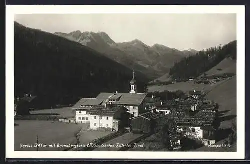 AK Gerlos, Ortsansicht mit Kirche