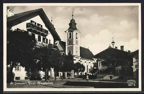 AK St. Johann, Hauptplatz mit Kirche