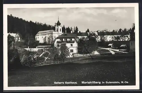 AK Gutenstein, Galler's Gasthaus auf dem Mariahilfberg
