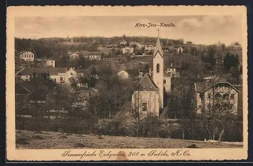 AK Eichgraben, Ortspartie mit Herz-Jesu-Kapelle