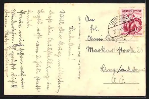 AK Strengberg, Ansicht mit historischem Postgebäude