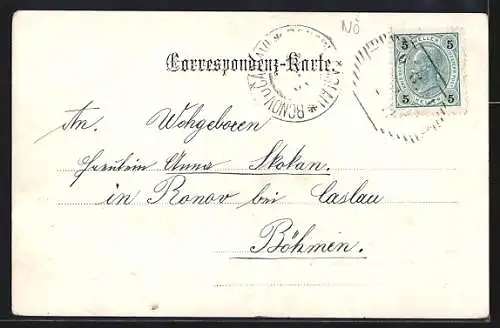 AK Traismauer, Gruss aus Oberndorf, Gesamtansicht von einem Getreidefeld aus