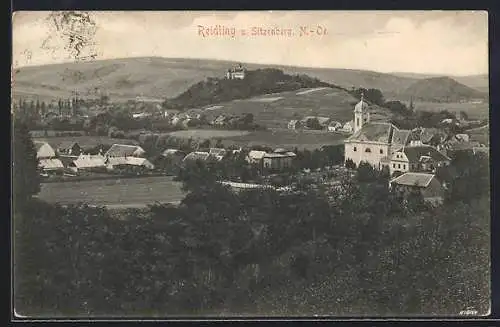 AK Reidling, Sitzenberg und Reidling mit Fernblick aus der Vogelschau