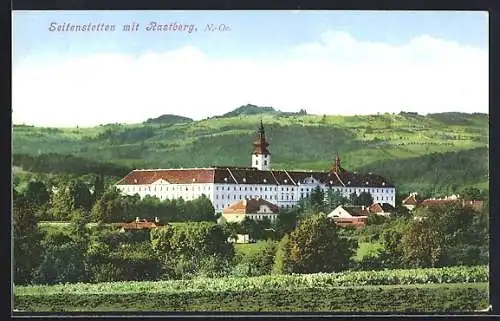 AK Seitenstetten /N. Ö., Ortsansicht mit Rastberg
