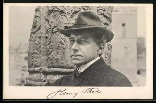 AK Professor Henry Thode Portrait mit Hut