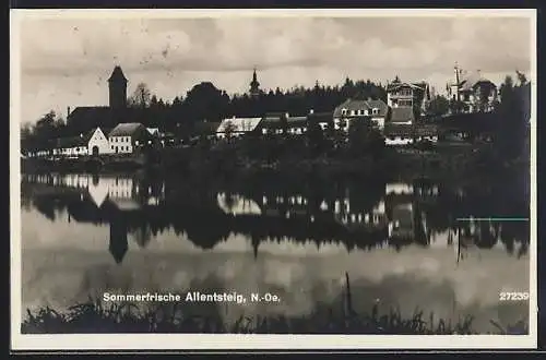 AK Allentsteig /N.-Oe., Flusspartie mit Blick zur Kirche