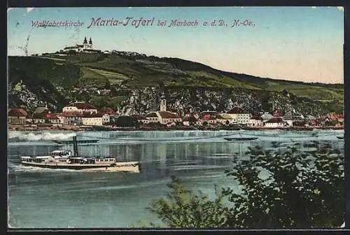 AK Maria-Taferl, Schiffspartie am Ufer