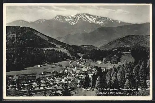 AK Sankt Aegyd am Neuwalde, Ortsansicht aus der Vogelschau