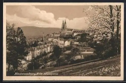 AK Klosterneuburg, Teilansicht mit Mühlgasse