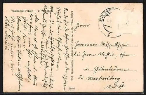 AK Weissenkirchen i. d. Wachau, Teilansicht mit Kirche
