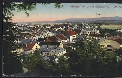 AK Amstetten /N. Oe., Blick über die Dächer der Stadt