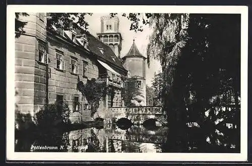 AK Pottenbrunn /N. D., Partie am Schloss