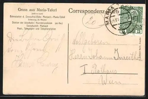 AK Marbach / Donau, Ortsansicht mit Dampfer