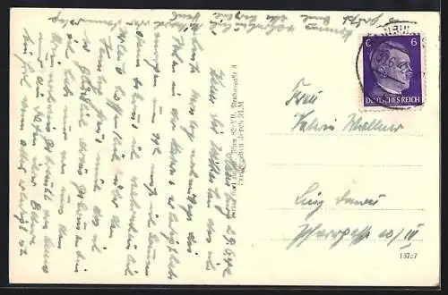 AK Hainburg a. d. D., Ortsansicht aus der Vogelschau