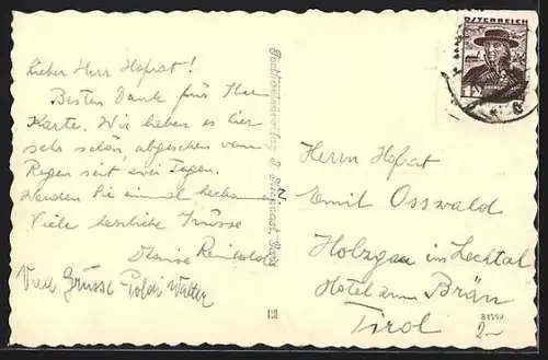 AK Gars-Thunau am Kamp, Teilansicht mit Burg