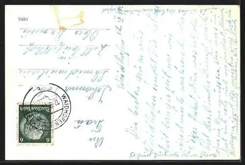 AK Waidhofen a. d. Ybbs, Ortsansicht mit Kirche vom Arzberg aus