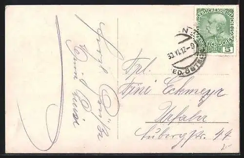 AK Baden bei Wien, Bienenburg mit Teich am Calvarienberg