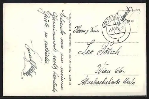 AK Herzogenburg, Stiftsgarten mit Kirche