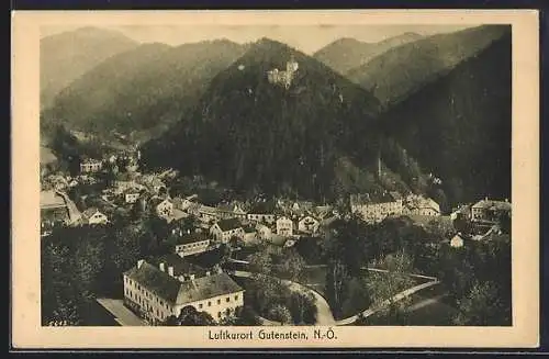 AK Gutenstein /N.-Ö., Ortsansicht aus der Vogelschau
