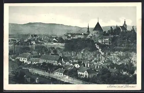 AK Krems a. d. Donau, Ortsansicht vom Berghang aus