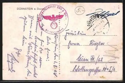 AK Dürnstein a. Donau, Uferpartie mit Kirche