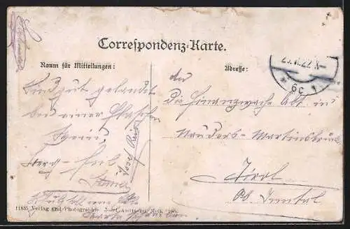 AK Melk a. d. Donau, Teilansicht mit Stift aus der Vogelschau