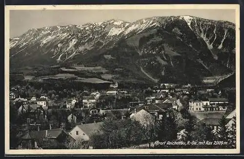 AK Reichenau /N.-Oe., Ortsansicht mit Rax