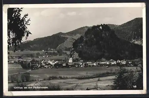 AK Griffen an der Packstrasse, Ortsansicht mit Umgebung