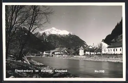 AK Oberdrauburg, Totale mit Gebirge