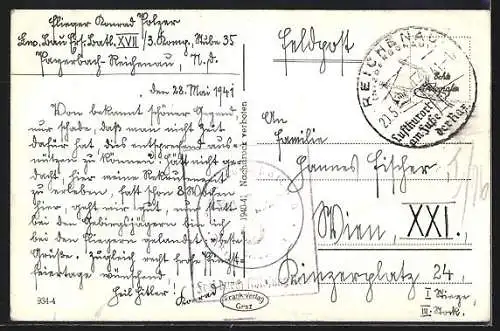 AK Reichenau an der Rax, Ortsansicht mit Raxalpe