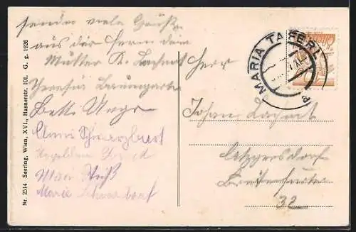 AK Marbach a. d. Donau, Ortsansicht mit Maria-Taferl