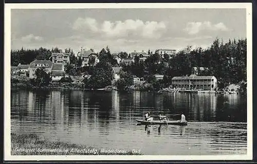 AK Allentsteig /Niederdonau, Uferpartie mit Boot