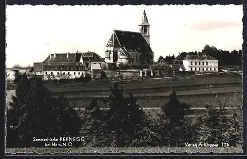 AK Pernegg, Teilansicht mit Kirche