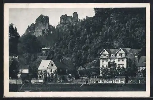 AK Rathen /Sächs. Schweiz, Hotel-Pension Leschke