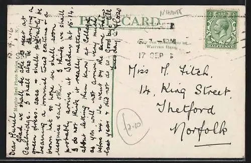 AK Ashby /Northampton, Church and Gardens, Castle Ashby