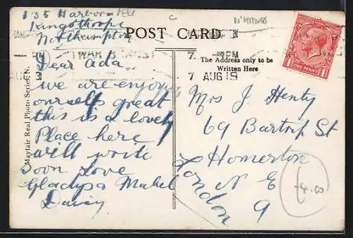 AK Dallington /Northampton, Street View with Cottage