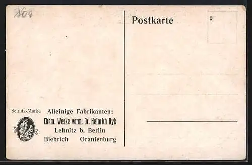 AK Kühe auf der Weide, Reklame für Labpräparate Dr. Moritz Blumenthal