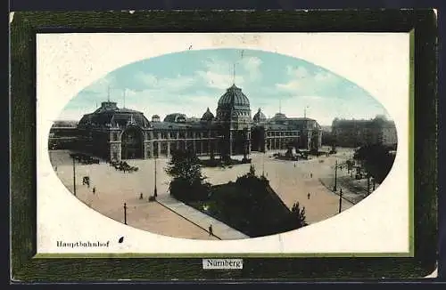Präge-AK Nürnberg, Hauptbahnhof, Passepartout