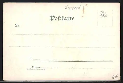 Lithographie Feiernde in Kostümen beim Carneval