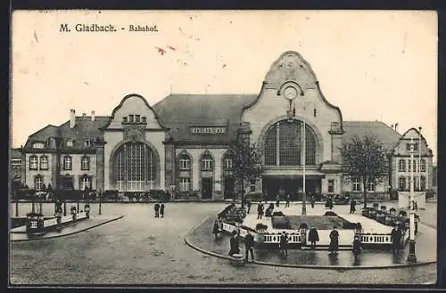 AK M. Gladbach, Blick zum Bahnhof