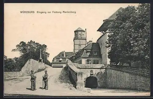 AK Würzburg, Eingang zur Festung Marienberg