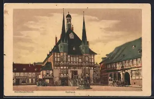 AK Wernigerode, Partie am Rathaus