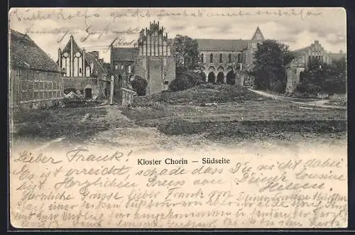 AK Chorin, Südseite des Klosters